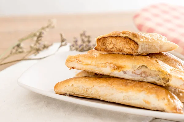 Pies stick with dried shredded pork — Stock Photo, Image