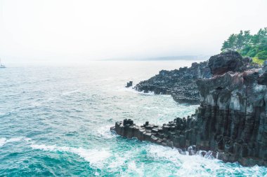 Jungmun Daepo sahil Jusangjeolli Cliff, Jeju Adası