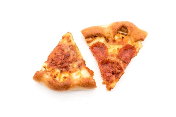 Homemade Pepperoni Pizza on white background — Stock Photo, Image
