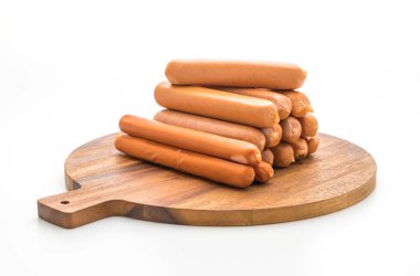 Beyaz arka plan üzerinde sosis mix