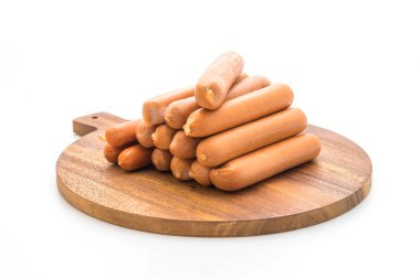 Beyaz arka plan üzerinde sosis mix