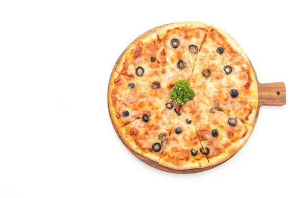 Pepperoni pizza with olive — Stock Photo, Image