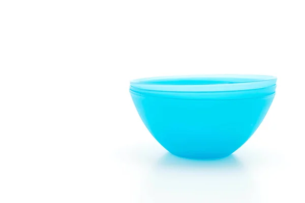 Niebieskie plastikowe miski — Zdjęcie stockowe
