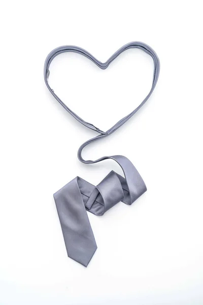 Krásná šedá kravata — Stock fotografie