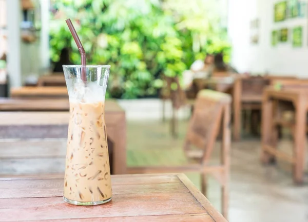 Glass of iced expresso coffee — Stock Photo, Image
