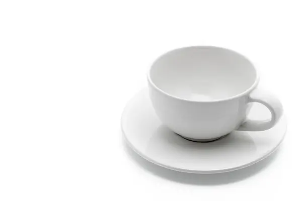 Tazza di caffè bianco vuota — Foto Stock