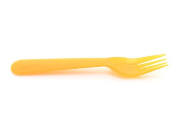 Sarı plastik çatal