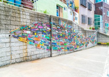 Gamcheon kültür Köyü Busan içinde güzel mimari