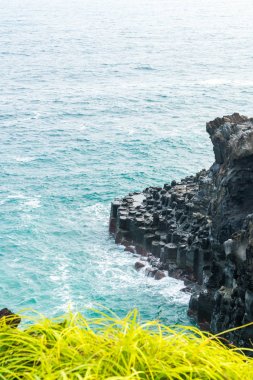 Jungmun Daepo sahil Jusangjeolli Cliff, Jeju Adası