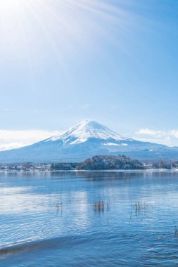 Dağ Fuji San Kawaguchiko Gölü.