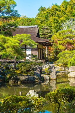 Gümüş Pavilion Ginkakuji Tapınağı'nda güzel mimari