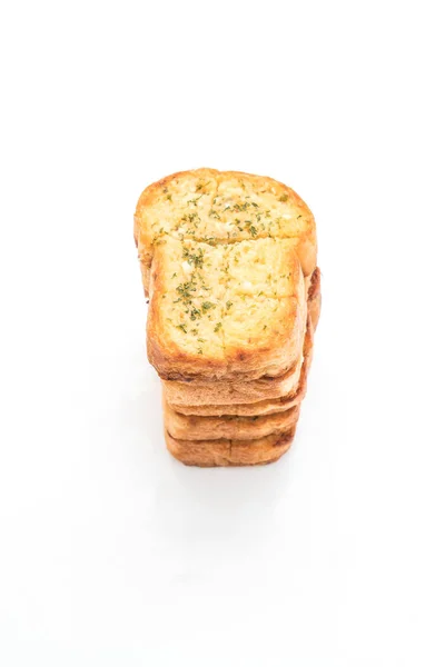 Pan de ajo sobre fondo blanco —  Fotos de Stock