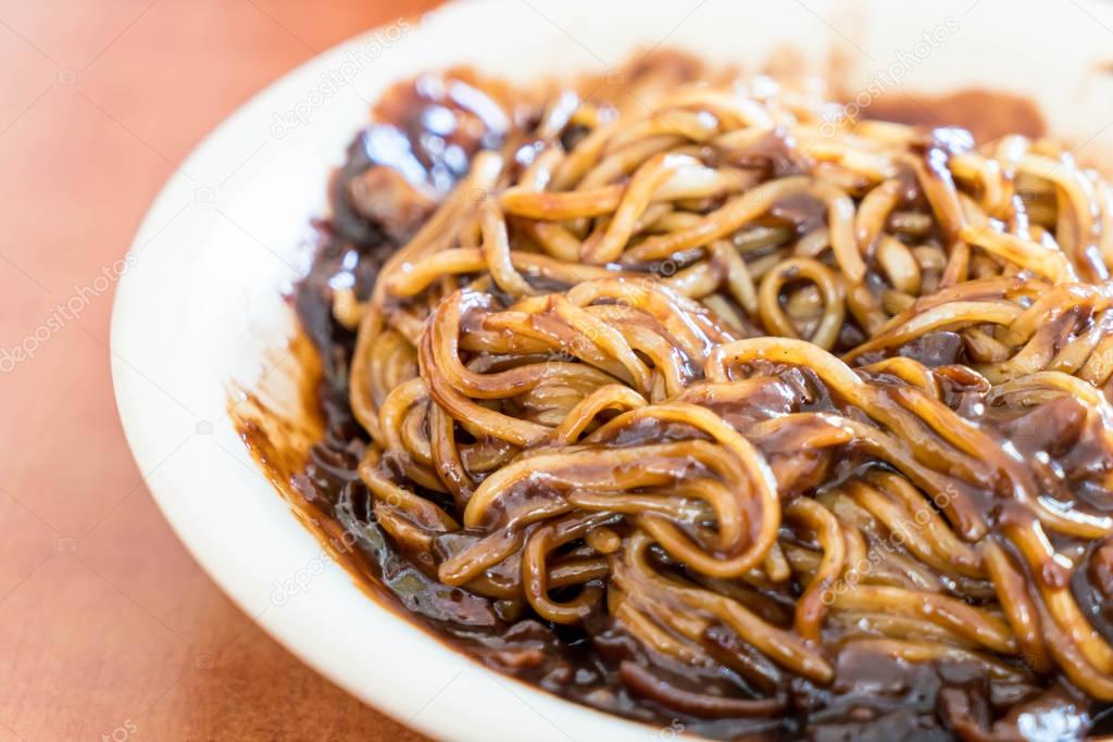 korean noodles with black sauce (Jajangmyeon)