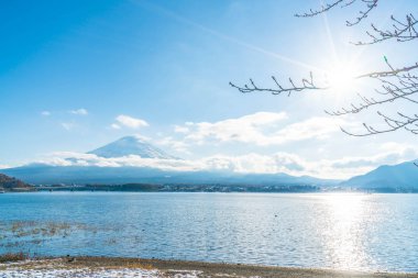 Dağ Fuji San Kawaguchiko Gölü.