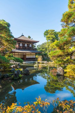 Gümüş Pavilion Ginkakuji Tapınağı'nda güzel mimari