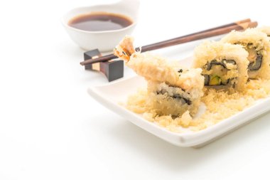 tempura karides suşi roll - Japon gıda tarzı