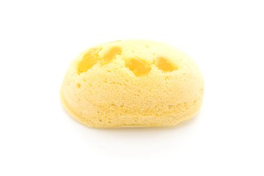 Mango yumuşak kek üzerine beyaz