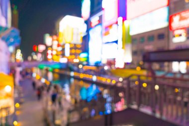 kalabalık insanlar Osaka street Market bulanıklık 