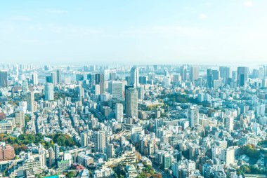 Tokyo şehir manzarası ile Tokyo Tower