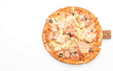 Salam ve sosis pizza