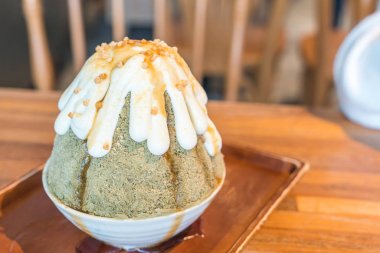 Matcha yeşil çay buz tıraş