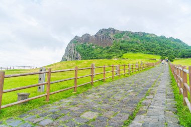 Songaksan dağın Jeju Adası.