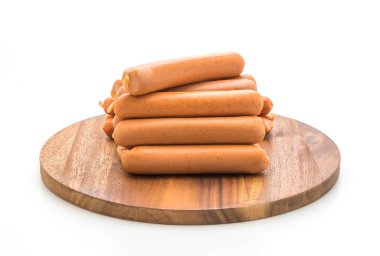 Beyaz arka plan üzerinde sosis mix