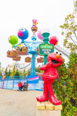 Osaka, Japonya - 21 Kasım 2016: temel tema park konumlar 