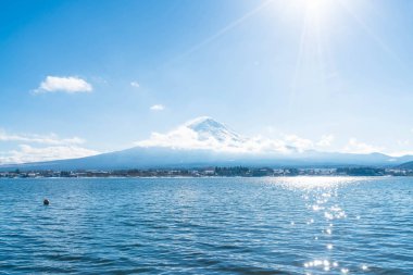 Dağ Fuji San Kawaguchiko Gölü.