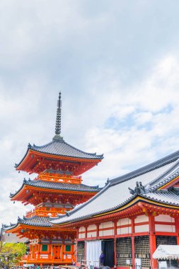 Kiyomizu-dera Tapınağı güzel mimari Kyoto,.