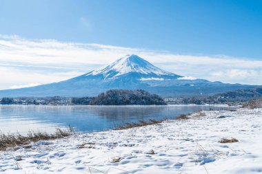 Dağ Fuji San Kawaguchiko Gölü.