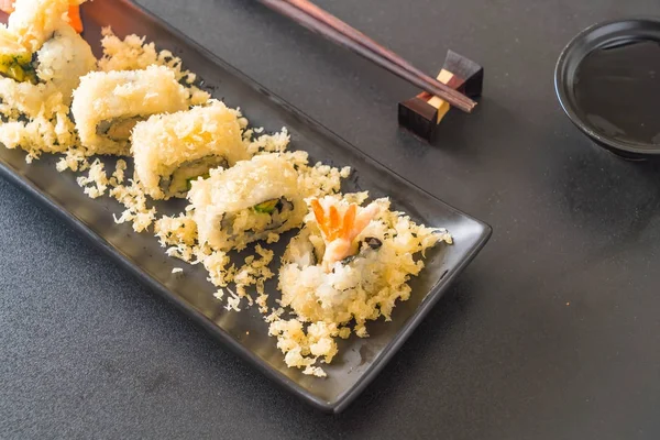 Tempura karides suşi roll — Stok fotoğraf