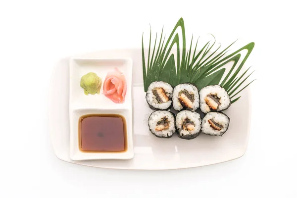 Enguia maki sushi- estilo de comida japonesa — Fotografia de Stock