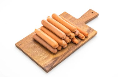 Beyaz arka plan üzerinde sosis mix