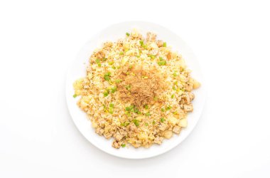 ananas kızarmış pilav ile kurutulmuş rendelenmiş domuz