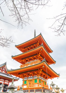 Kiyomizu-dera Tapınağı güzel mimari Kyoto,.