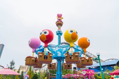 Osaka, Japonya - 21 Kasım 2016: temel tema park konumlar 