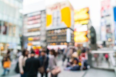 kalabalık insanlar Osaka street Market bulanıklık 