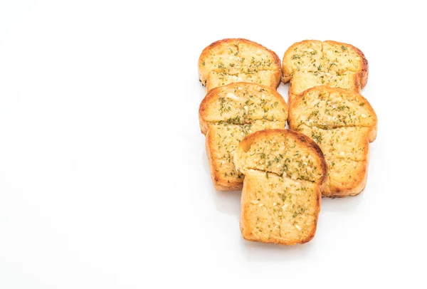 Garlic bread on white background — Stock Photo, Image