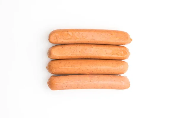 Salchicha bockwurst sobre fondo blanco —  Fotos de Stock