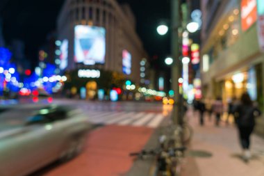 Yaya geçidi Shibuya kasaba, kalabalık insanlar bulanıklık