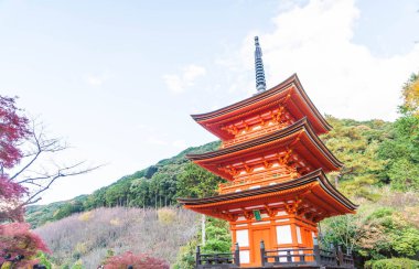 Kiyomizu-dera Tapınağı güzel mimari Kyoto,.