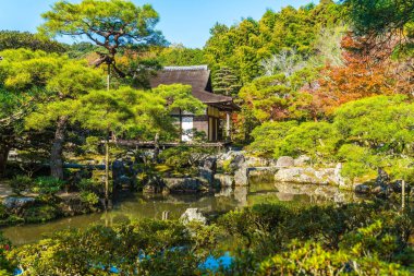 Gümüş Pavilion Ginkakuji Tapınağı'nda güzel mimari