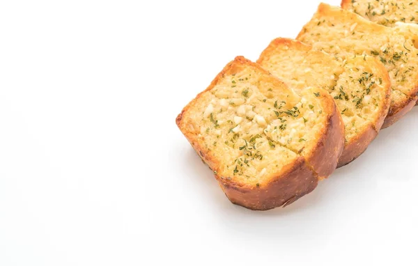 Хлеб чеснок на белом фоне — стоковое фото