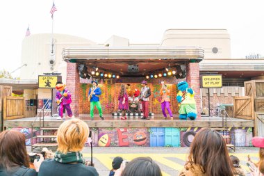 Osaka, Japonya - 21 Kasım 2016: temel tema park konumlar 