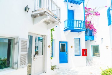 Santorini ve gree dış bina güzel mimari