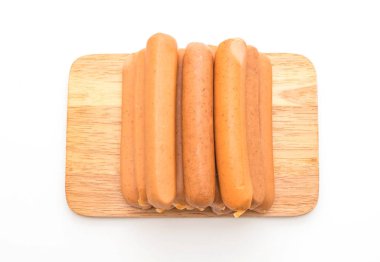 Beyaz arka plan üzerinde sosis mix