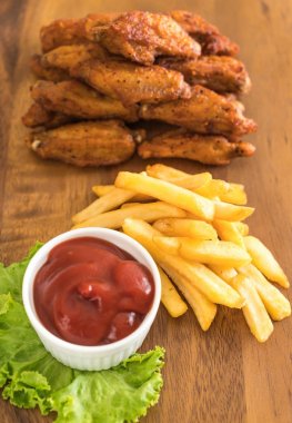 Kızarmış tavuk kanadı.