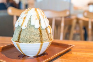 Matcha yeşil çay buz tıraş