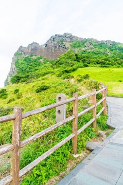 Songaksan dağın Jeju Adası.